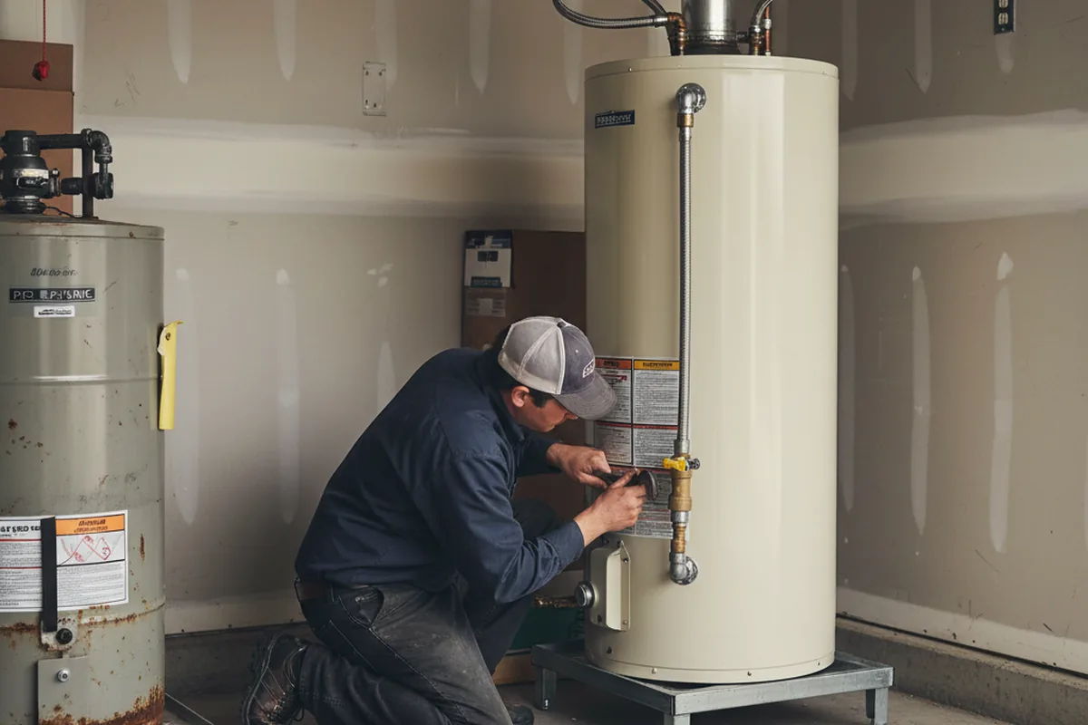 Water heater and shutoff valve replacement in Port Jefferson